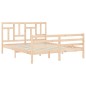 vidaXL Estructura de cama con cabecero madera maciza 160x200 cm