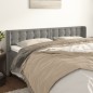vidaXL Cabecero de terciopelo gris claro 183x16x78/88 cm