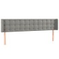 vidaXL Cabecero de terciopelo gris claro 183x16x78/88 cm