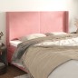 vidaXL Cabecero con orejas de terciopelo rosa 183x16x118/128 cm vidaXL Cabecero con orejas de terciopelo rosa 183x16x118/128 cm