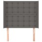 vidaXL Cabecero con orejas cuero sintético gris 93x16x118/128cm vidaXL Cabecero con orejas cuero sintético gris 93x16x118/128cm