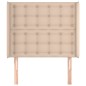 vidaXL Cabecero con orejas cuero sintético capuchino 103x16x118/128 cm vidaXL Cabecero con orejas cuero sintético capuchino 103x16x118/128 cm