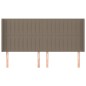 vidaXL Cabecero con orejas de tela gris taupe 163x16x118/128 cm