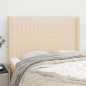 vidaXL Cabecero con orejas de tela color crema 147x16x118/128 cm vidaXL Cabecero con orejas de tela color crema 147x16x118/128 cm