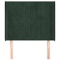 vidaXL Cabecero con orejas de terciopelo verde oscuro 103x16x118/128cm vidaXL Cabecero con orejas de terciopelo verde oscuro 103x16x118/128cm