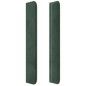vidaXL Cabecero con orejas de terciopelo verde oscuro 163x16x118/128cm