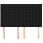 vidaXL Cabeceros 4 unidades tela negro 72x5x78/88 cm vidaXL Cabeceros 4 unidades tela negro 72x5x78/88 cm
