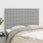 vidaXL Cabeceros 4 unidades tela gris claro 72x5x78/88 cm vidaXL Cabeceros 4 unidades tela gris claro 72x5x78/88 cm