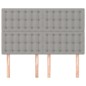 vidaXL Cabeceros 4 unidades tela gris claro 72x5x78/88 cm vidaXL Cabeceros 4 unidades tela gris claro 72x5x78/88 cm