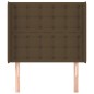 vidaXL Cabecero con orejas de tela marrón oscuro 83x16x118/128 cm vidaXL Cabecero con orejas de tela marrón oscuro 83x16x118/128 cm