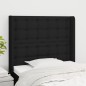 vidaXL Cabecero con orejas de tela negro 93x16x118/128 cm vidaXL Cabecero con orejas de tela negro 93x16x118/128 cm