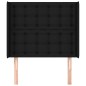 vidaXL Cabecero con orejas de tela negro 93x16x118/128 cm vidaXL Cabecero con orejas de tela negro 93x16x118/128 cm