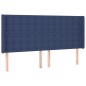 vidaXL Cabecero con orejas de tela azul 183x16x118/128 cm vidaXL Cabecero con orejas de tela azul 183x16x118/128 cm