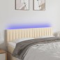 vidaXL Cabecero con LED de tela color crema 144x5x78/88 cm vidaXL Cabecero con LED de tela color crema 144x5x78/88 cm