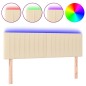 vidaXL Cabecero con LED de tela color crema 144x5x78/88 cm vidaXL Cabecero con LED de tela color crema 144x5x78/88 cm