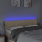 vidaXL Cabecero con LED de tela color crema 144x5x78/88 cm vidaXL Cabecero con LED de tela color crema 144x5x78/88 cm