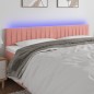 vidaXL Cabecero con LED de terciopelo rosa 160x5x78/88 cm vidaXL Cabecero con LED de terciopelo rosa 160x5x78/88 cm