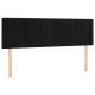 vidaXL Cabecero con LED de terciopelo negro 144x5x78/88 cm vidaXL Cabecero con LED de terciopelo negro 144x5x78/88 cm