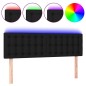 vidaXL Cabecero con LED de tela negro 144x5x78/88 cm vidaXL Cabecero con LED de tela negro 144x5x78/88 cm