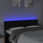 vidaXL Cabecero con LED de tela negro 144x5x78/88 cm vidaXL Cabecero con LED de tela negro 144x5x78/88 cm
