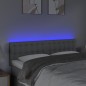 vidaXL Cabecero con LED de tela gris claro 144x5x78/88 cm vidaXL Cabecero con LED de tela gris claro 144x5x78/88 cm
