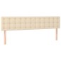 vidaXL Cabecero con LED de tela color crema 200x5x78/88 cm vidaXL Cabecero con LED de tela color crema 200x5x78/88 cm