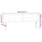 vidaXL Cabecero con LED de tela color crema 200x5x78/88 cm vidaXL Cabecero con LED de tela color crema 200x5x78/88 cm