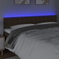 vidaXL Cabecero con LED de tela marrón oscuro 200x5x78/88 cm vidaXL Cabecero con LED de tela marrón oscuro 200x5x78/88 cm