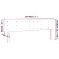 vidaXL Cabecero con LED de tela marrón oscuro 200x5x78/88 cm vidaXL Cabecero con LED de tela marrón oscuro 200x5x78/88 cm