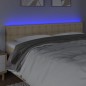 vidaXL Cabecero con LED de tela color crema 180x5x78/88 cm vidaXL Cabecero con LED de tela color crema 180x5x78/88 cm
