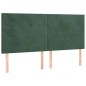 vidaXL Cabecero con luces LED terciopelo verde oscuro 180x5x118/128 cm vidaXL Cabecero con luces LED terciopelo verde oscuro 180x5x118/128 cm