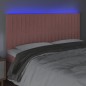 vidaXL Cabecero con luces LED terciopelo rosa 160x5x118/128 cm vidaXL Cabecero con luces LED terciopelo rosa 160x5x118/128 cm