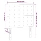 vidaXL Cabecero con luces LED terciopelo rosa 90x5x118/128 cm