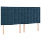 vidaXL Cabecero con luces LED terciopelo azul oscuro 180x5x118/128 cm vidaXL Cabecero con luces LED terciopelo azul oscuro 180x5x118/128 cm