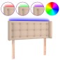 vidaXL Cabecero con LED cuero sintético color capuchino 93x16x78/88 cm vidaXL Cabecero con LED cuero sintético color capuchino 93x16x78/88 cm
