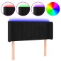 vidaXL Cabecero con LED de terciopelo negro 103x16x78/88 cm vidaXL Cabecero con LED de terciopelo negro 103x16x78/88 cm