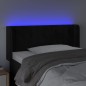 vidaXL Cabecero con LED de terciopelo negro 103x16x78/88 cm vidaXL Cabecero con LED de terciopelo negro 103x16x78/88 cm