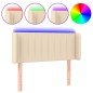 vidaXL Cabecero con LED de tela crema 93x16x78/88 cm vidaXL Cabecero con LED de tela crema 93x16x78/88 cm