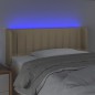 vidaXL Cabecero con LED de tela crema 93x16x78/88 cm vidaXL Cabecero con LED de tela crema 93x16x78/88 cm