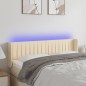 vidaXL Cabecero con LED de tela crema 147x16x78/88 cm vidaXL Cabecero con LED de tela crema 147x16x78/88 cm