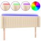 vidaXL Cabecero con LED de tela crema 147x16x78/88 cm vidaXL Cabecero con LED de tela crema 147x16x78/88 cm