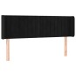 vidaXL Cabecero con LED de terciopelo negro 147x16x78/88 cm