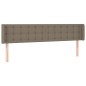 vidaXL Cabecero con LED de tela gris taupe 183x16x78/88 cm vidaXL Cabecero con LED de tela gris taupe 183x16x78/88 cm