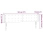 vidaXL Cabecero con LED de tela gris taupe 183x16x78/88 cm vidaXL Cabecero con LED de tela gris taupe 183x16x78/88 cm