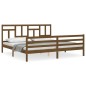 vidaXL Estructura cama y cabecero madera maciza marrón miel 200x200 cm vidaXL Estructura cama y cabecero madera maciza marrón miel 200x200 cm