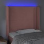 vidaXL Cabecero con LED de terciopelo rosa 93x16x118/128 cm vidaXL Cabecero con LED de terciopelo rosa 93x16x118/128 cm