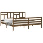vidaXL Estructura cama y cabecero madera maciza marrón miel 200x200 cm vidaXL Estructura cama y cabecero madera maciza marrón miel 200x200 cm