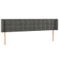vidaXL Cabecero con LED de terciopelo gris oscuro 183x16x78/88 cm vidaXL Cabecero con LED de terciopelo gris oscuro 183x16x78/88 cm