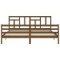 vidaXL Estructura cama y cabecero madera maciza marrón miel 200x200 cm vidaXL Estructura cama y cabecero madera maciza marrón miel 200x200 cm