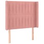 vidaXL Cabecero con LED de terciopelo rosa 83x16x118/128 cm